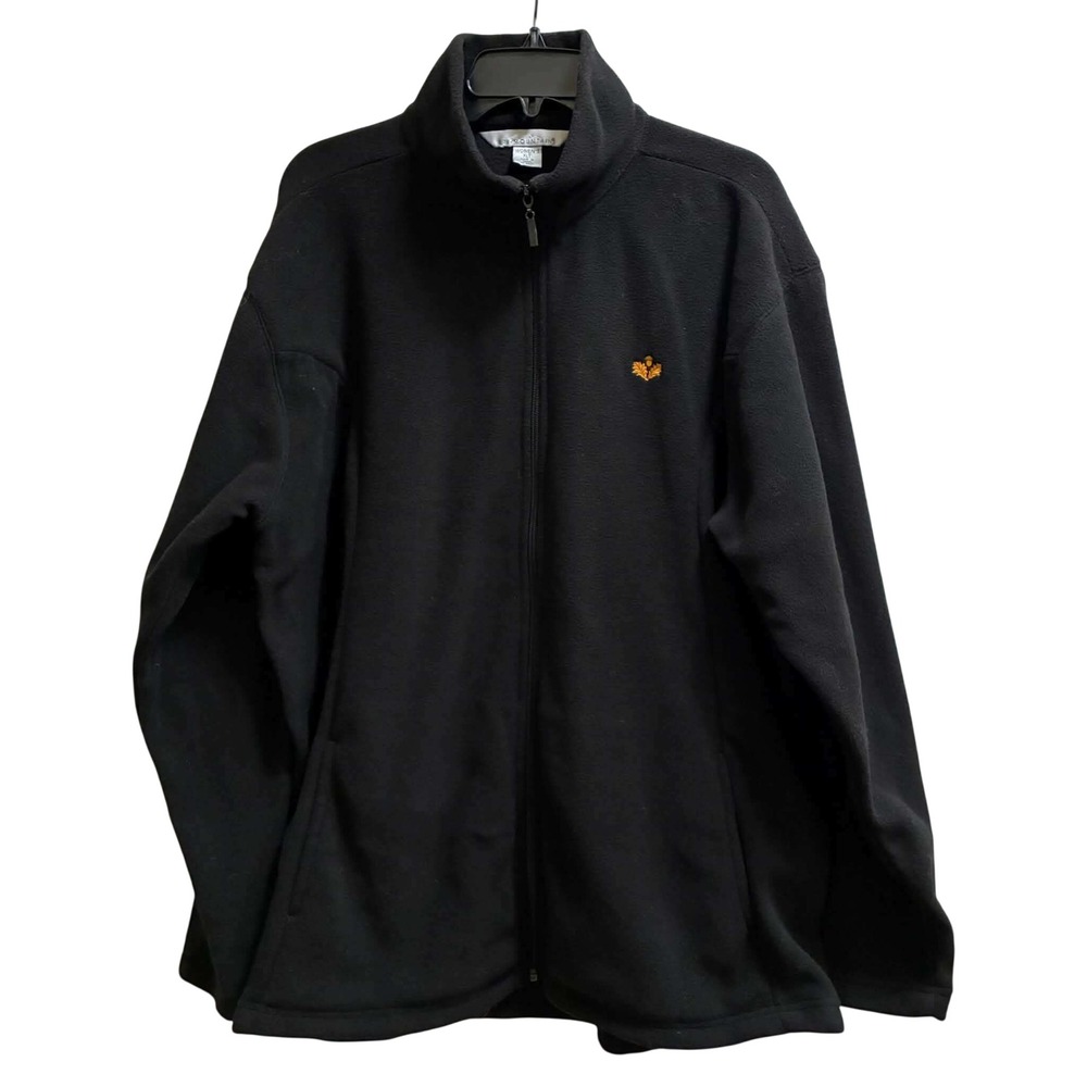 Tri-Mountain Fleece Jacket Women XLT Black Excellent Full Zip Embroidered Logo